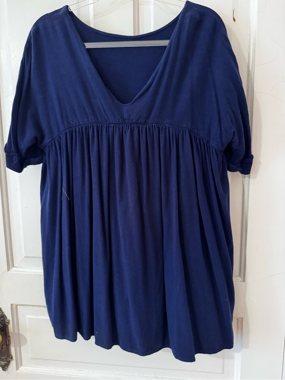 Classic Navy V-Neck Tunic Top